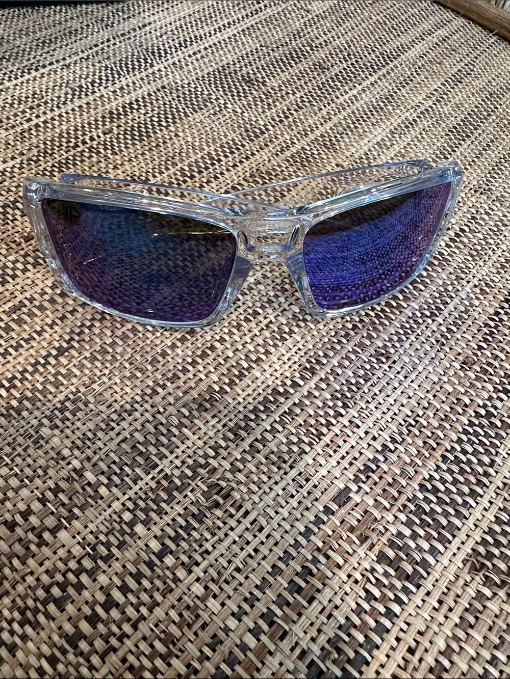 OAKLEY Heliostat Sunglasses  0009231 Clear/Prizm Sapphire Polarized NEW IN BOX